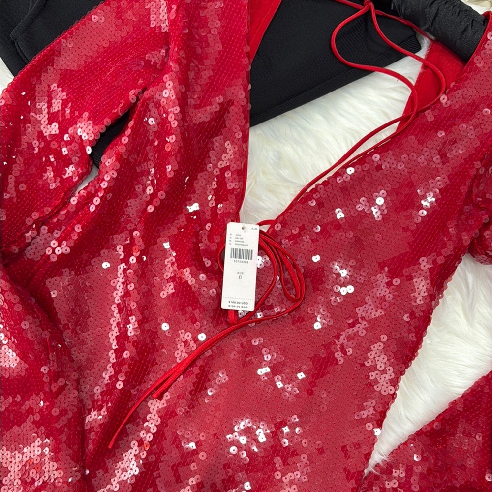 Red Sequin Women's Intimate Dress